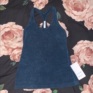 lululemon cool racerback blue dye workout tanktop